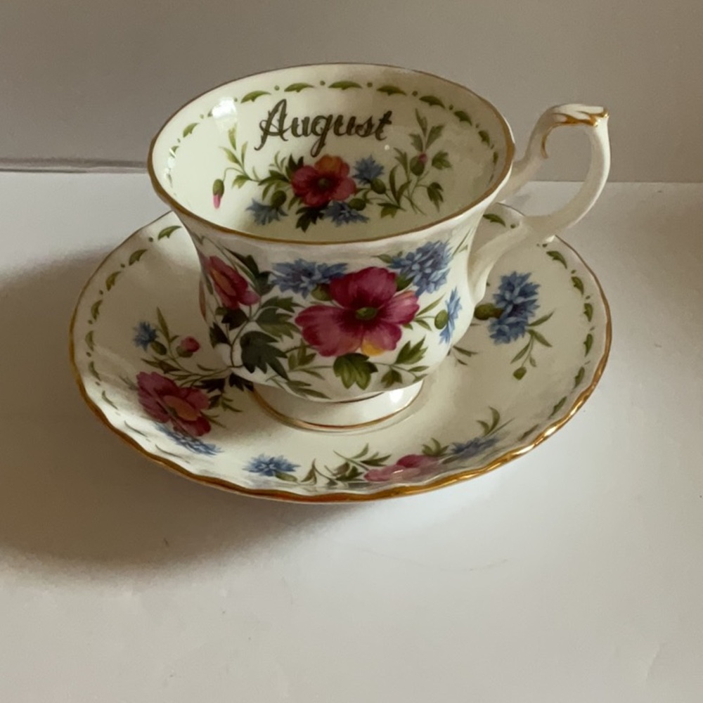 Vintage Royal Albert AUGUST POPPY cup and saucer